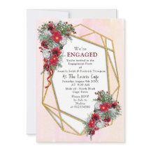 Geometric - Gold Glitzer Burgundy Bouquets