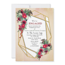 Geometric - Gold Glitzer Burgundy Bouquets