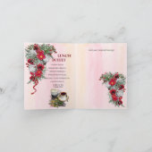 Geometric - Gold Glitzer Burgundy Couple Shower Einladung (Innenseite)