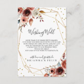 Geometric Gold Glitzer Spring Wedding wünscht gut Begleitkarte (Vorderseite)