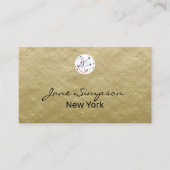 Geometric Gold Gradient Visitenkarte (Vorderseite)