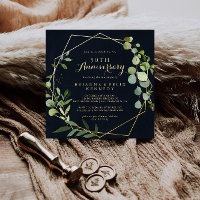 Geometric Gold Green 50. Hochzeitstag