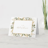 Geometric Gold Green Brautparty Vielen Dank Dankeskarte (Vorderseite)