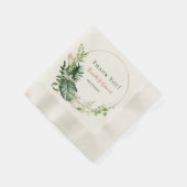 Geometric Gold Green Tropical Monstera Blätter Serviette (Ecke)