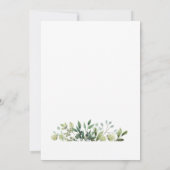 Geometric Gold-Green Tropical Wedding Einladung (Rückseite)