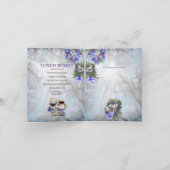 Geometric Gold & Jacaranda Blume Doppeldusche Einladung (Innenseite)