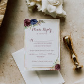 Geometric Gold Modern Wedding Menu UAWG RSVP Karte