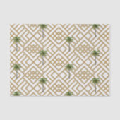 Geometric Gold Palm Tree Seidenpapier (Vorderseite)