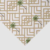 Geometric Gold Palm Tree Seidenpapier (Ausschnitt)