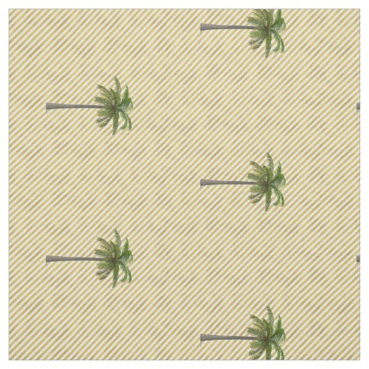 Geometric Gold Print Palm Tree Beach Stoff (Muster)