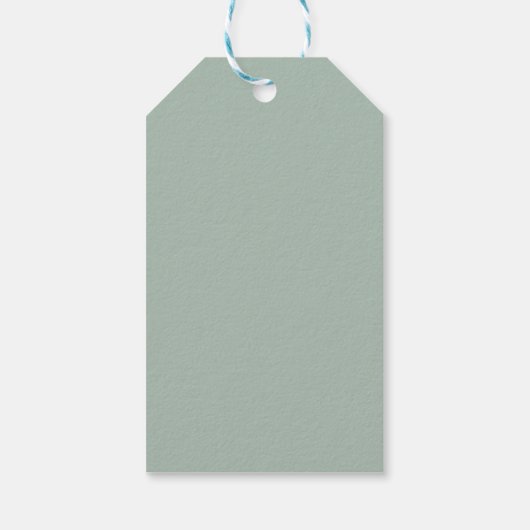 Geometric Gold Tropical Calligraphy Baby Shower Geschenkanhänger (Rückseite)