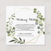 Geometric Gold Tropical Green Wedding wünscht gut Begleitkarte (Vorderseite)