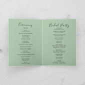 Geometric Gold Tropical Greenerity Folded Wedding Programm (Innenseite)