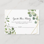 Geometric Gold Tropical Guess Wie viele Game Card Visitenkarte (Vorderseite)