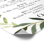 Geometric Gold Tropical Wedding Drinks Menu Sign Poster (Ecke)