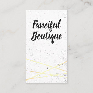 Geometric Gold White Foil Shine Visitenkarte