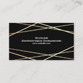 Geometric Gold White Foil Shine Visitenkarte (Rückseite)