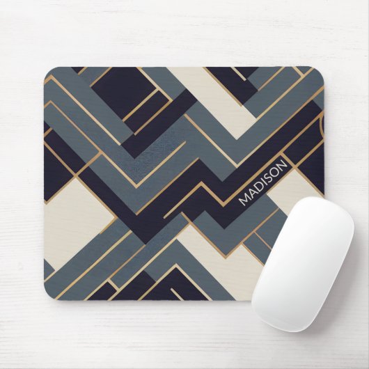 Geometric Golden illustration Mousepad (Mit Mouse)