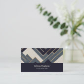 Geometric Golden illustration Visitenkarte (Stehend Vorderseite)