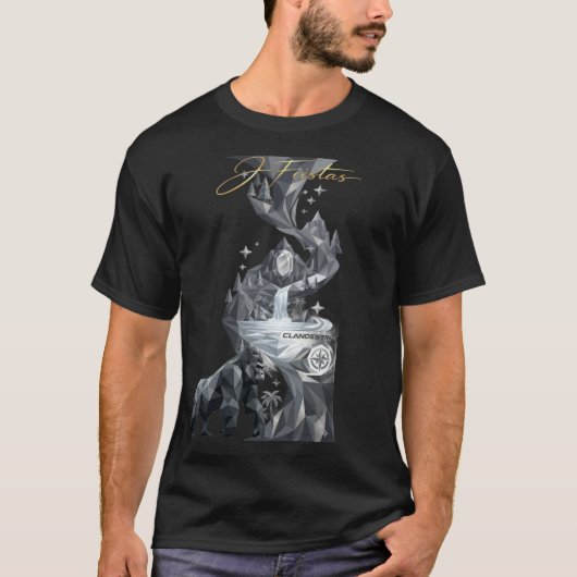 “Geometric Gorilla in the Emerald Forest” T-Shirt (Vorderseite)