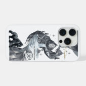“Geometric Gorilla iPhone Case – Silver Jungle  Hülle (Rückseite (Horizontal))