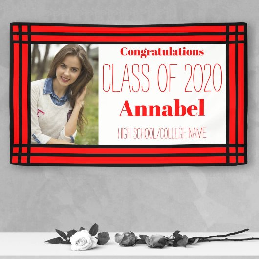 Geometric Grad, rot und schwarz, ein Foto Banner