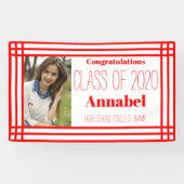 Geometric Grad, rot und weiß, ein Foto Banner (Horizontal)