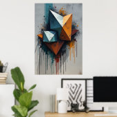 Geometric Graffiti Splash Poster (Heimbüro)