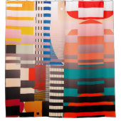 Geometric Graphic Motif Modern Trend  Duschvorhang (Vorderseite)
