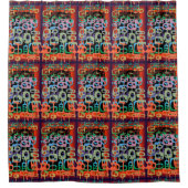 Geometric Graphic Motif Modern Trend Shower Curta Duschvorhang (Vorderseite)