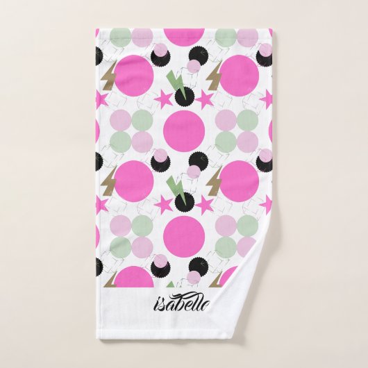 Geometric graphic power girl badhandtuch set (Handtuch)