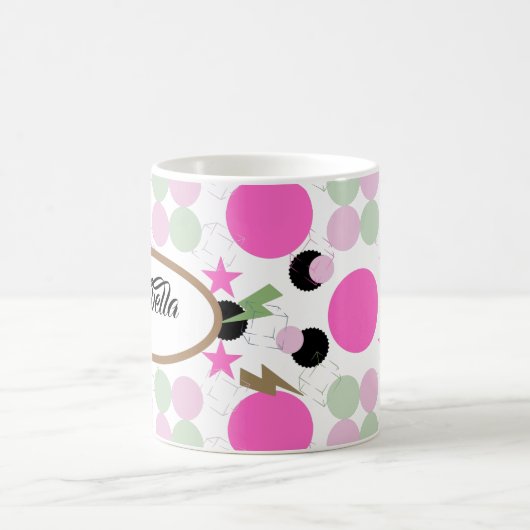 Geometric graphic power girl kaffeetasse (Mittel)