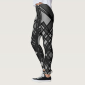 Geometric Grau and Black Leggings von Joya Eve (Links)