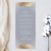 Geometric Gray Deko Gold Gatsby Wedding Menükarte