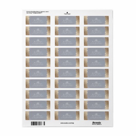 Geometric Gray Gatsby Wedding (Vorne)