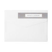 Geometric Gray Gatsby Wedding (Rückseite)