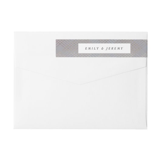 Geometric Gray Gatsby Wedding (Rückseite)