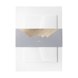 Geometric Gray Gatsby Wedding Einladungsbanderole