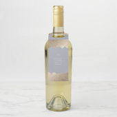 Geometric Gray Gatsby Wedding Flaschenanhänger (Auf Flasche)