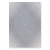 Geometric Gray Gatsby Wedding Tischnummern (Rückseite)