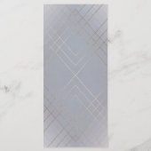 Geometric Gray Gold Gatsby Wedding Program Programm (Rückseite)