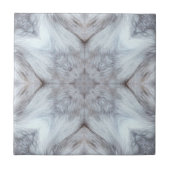 Geometric gray on white patterns furry tile fliese (Vorderseite)