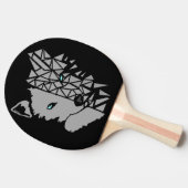 Geometric Gray Wolf Tischtennis Schläger (Seitenansicht)