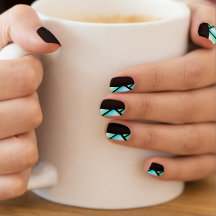Geometric Green Black Ombre