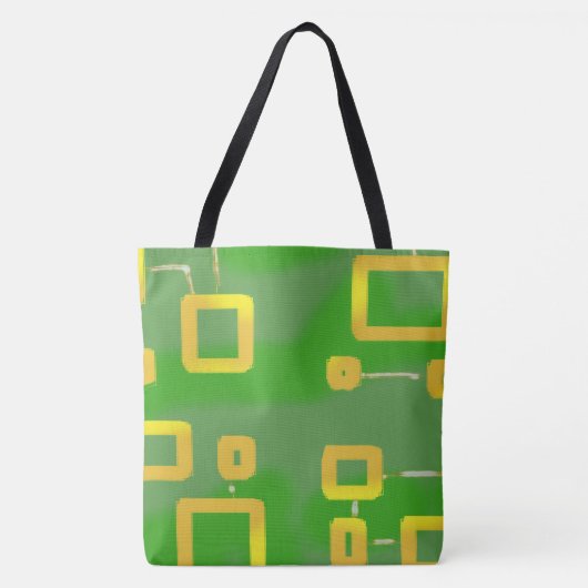 Geometric Green Martian Tasche (Vorderseite)