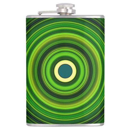 Geometric Greena Mandala Design-64055 Flachmann (Vorderseite)
