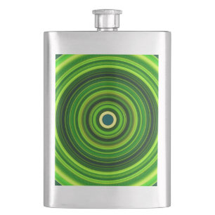 Geometric Greena Mandala Design-64055 Flachmann