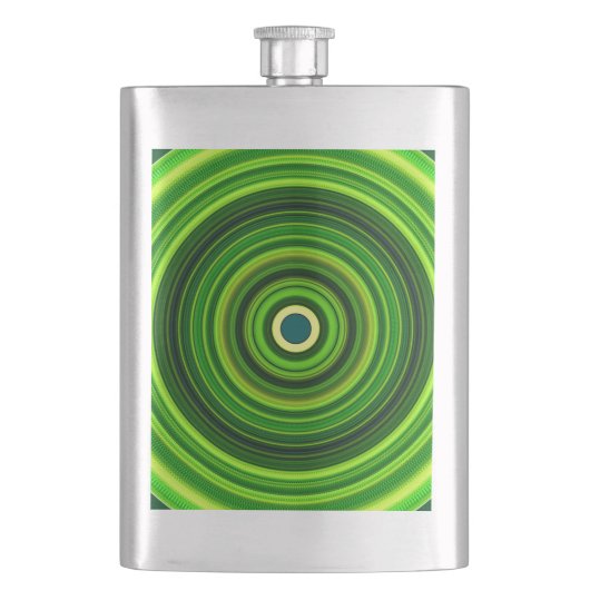 Geometric Greena Mandala Design-64055 Flachmann (Vorderseite)