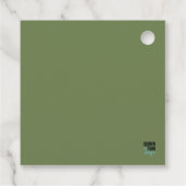 Geometric Greenery Kreath Geschenkanhänger (Rückseite)