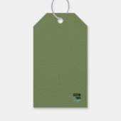 Geometric Greenery Kreath Geschenkanhänger (Rückseite)